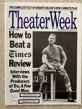 Stephen Lang In A Few Good Men, Theater Week Magazine May 28 1990 Address Label